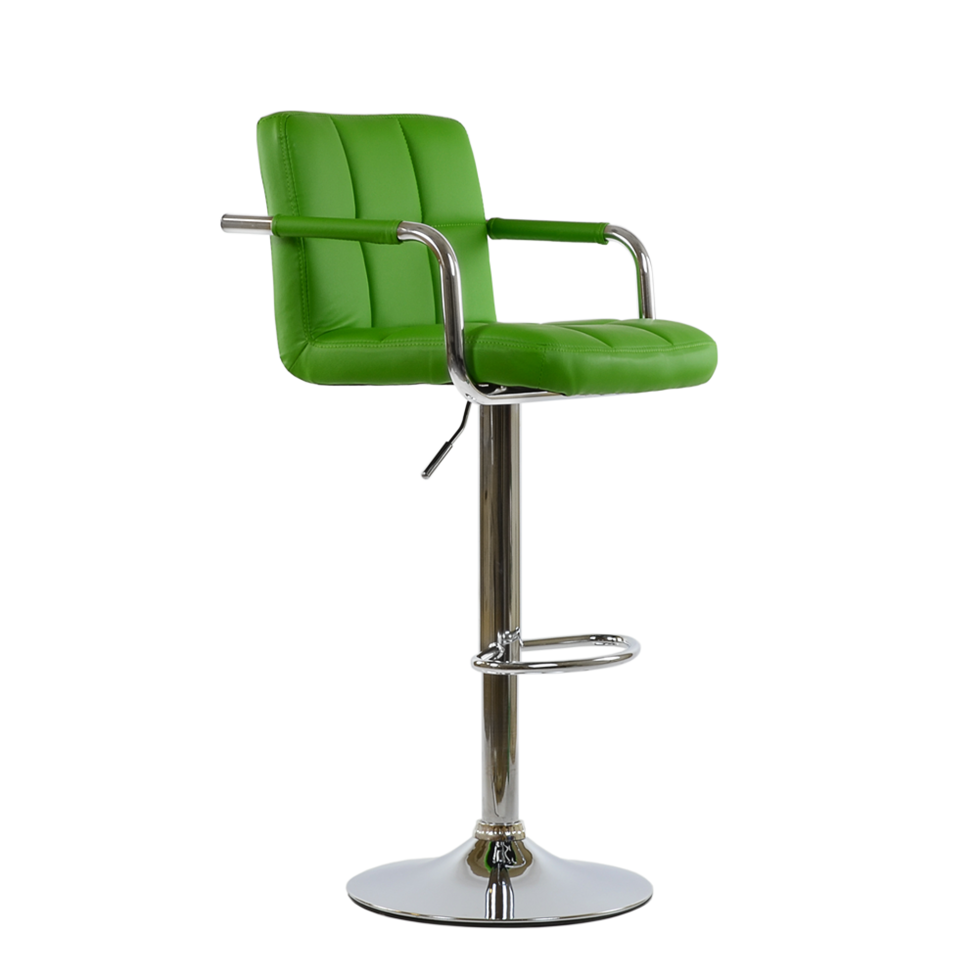 Барный стул &quot;N-69 Kruger Arm&quot; зеленая кожа