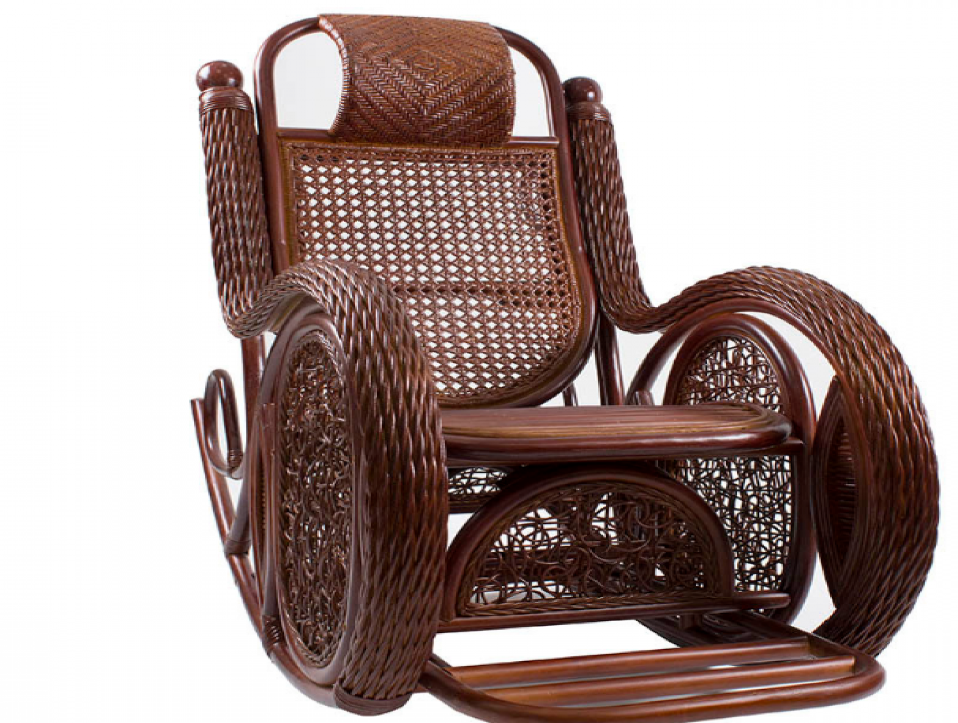 Кресло-качалка "Alexa (TWIST)" с подушкой коньяк