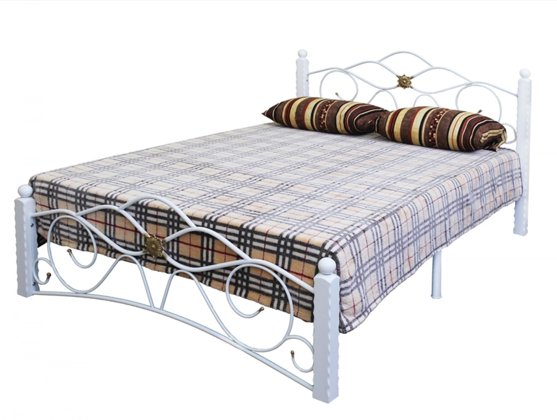 Кровать "Гарда-3" на металлокаркасе	(белый)