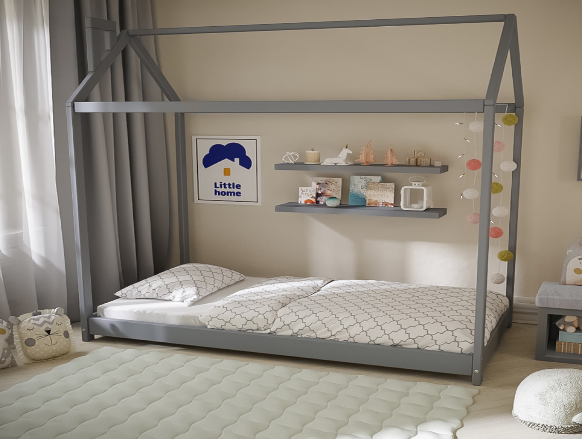 Кровать в стиле Лофт с каркасом из металла R52-81