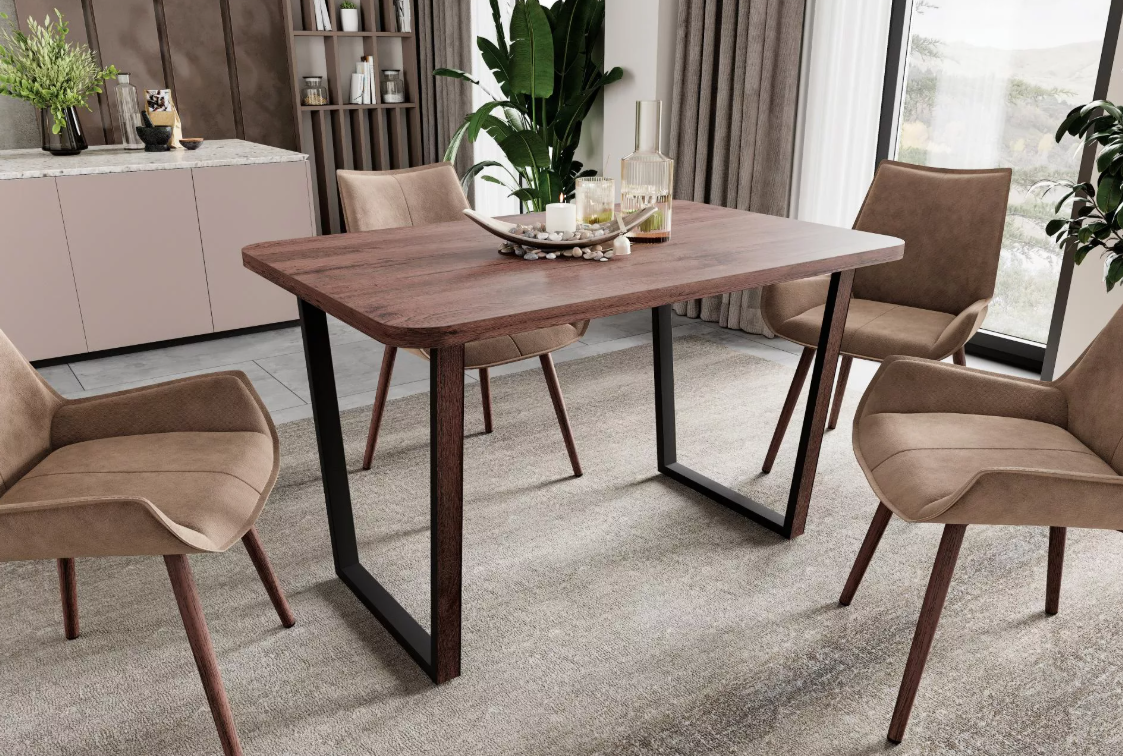 Стол "Шервуд" 32 CRAFT М бабочка В2, ЛДСП (1200*800*380) Дуб Шоколад / Черный приобрести в Томске