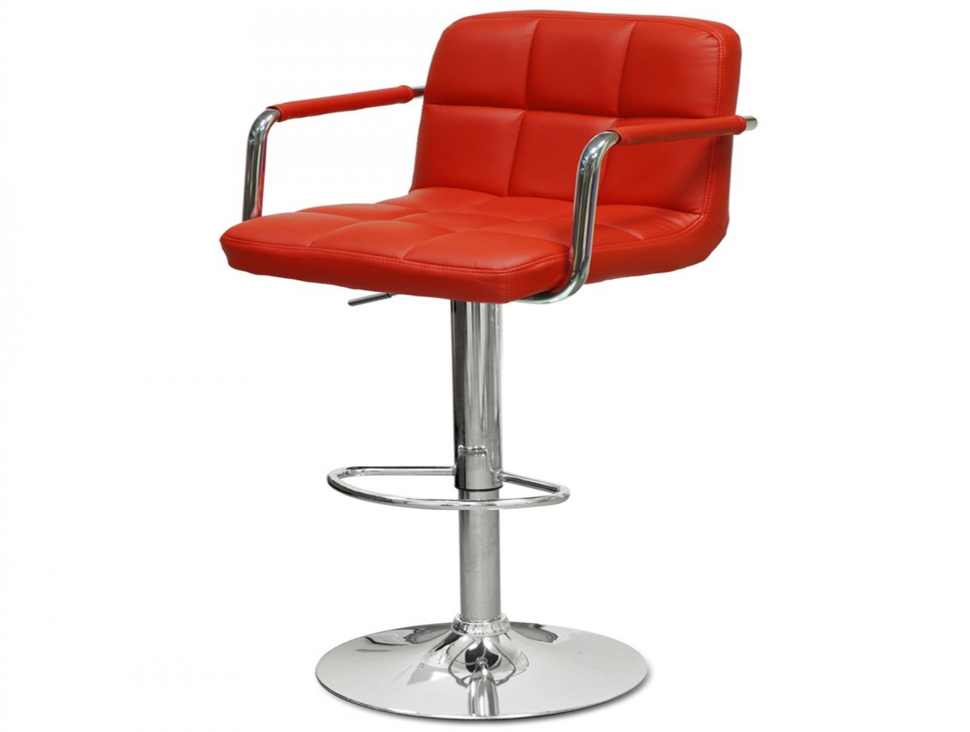 Барный стул "N-69 Kruger Arm" красная кожа приобрести в Томске