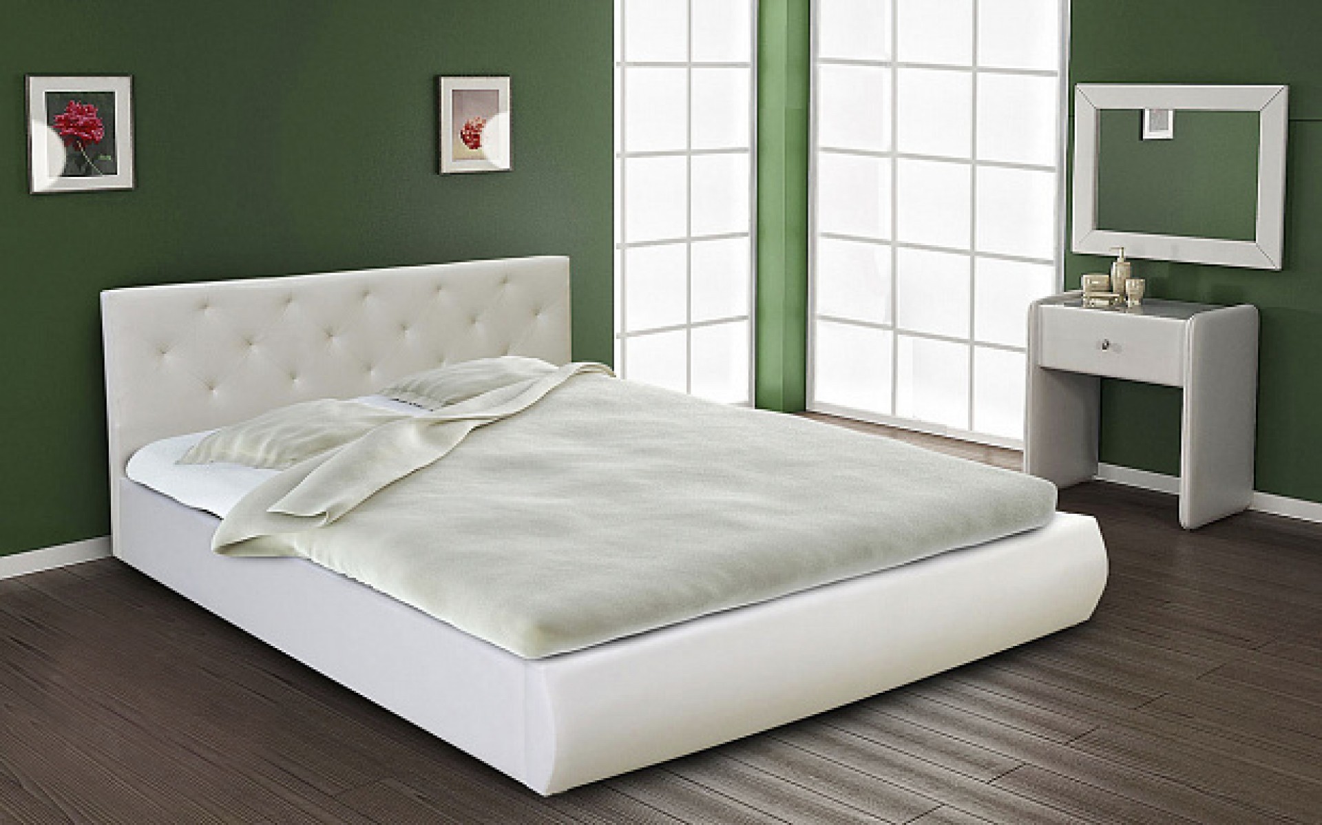 Кровать «Интерьерная" 1,6 белая