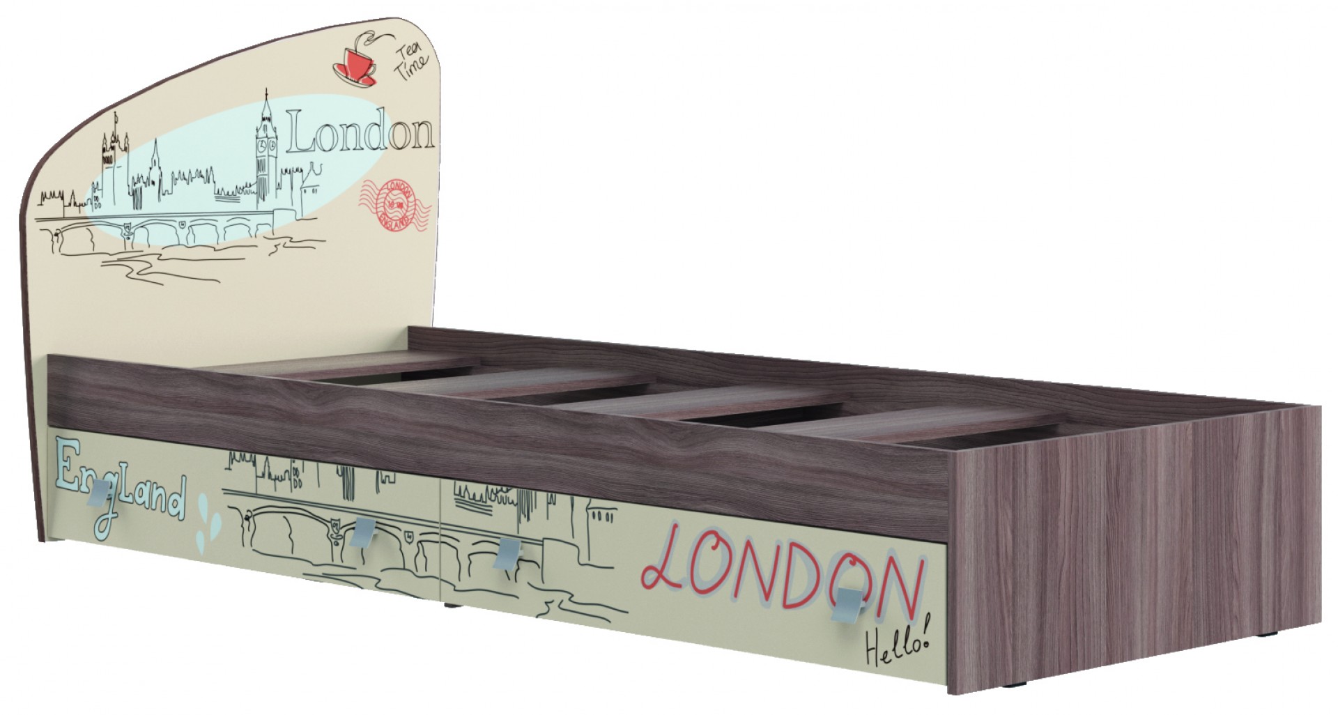 Кровать для детской с ящиками Кр-19 &quot;Лондон&quot;