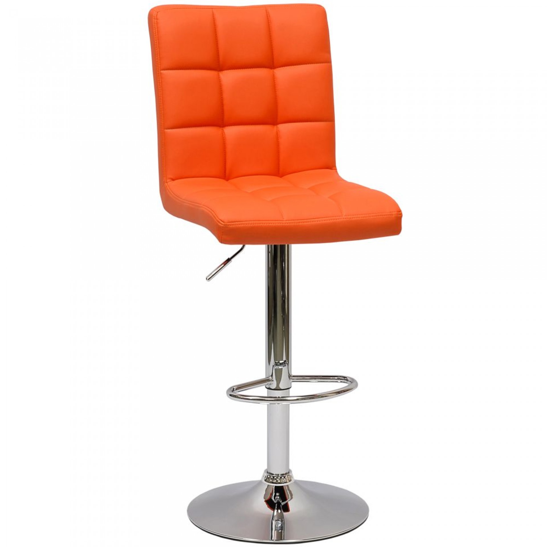 Барный стул &quot;N-48 Kruger&quot; оранжевая кожа