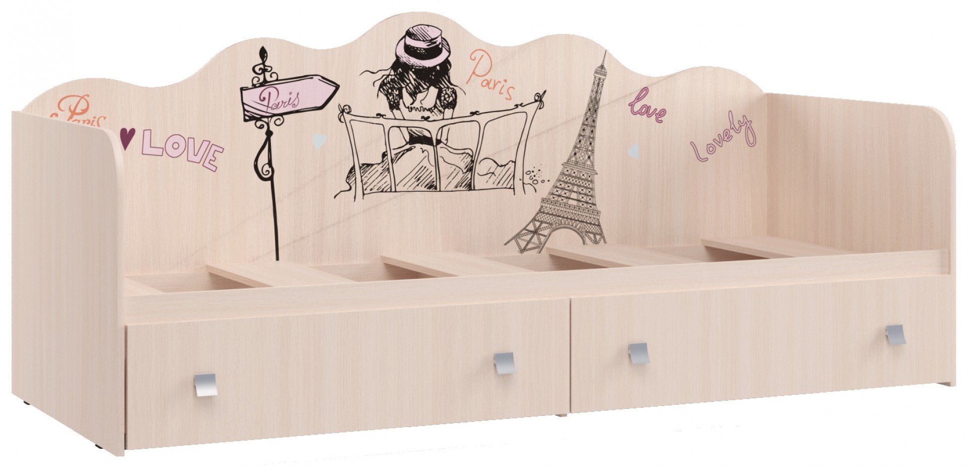 Кровать для детской с ящиками Кр-24 &quot;Париж&quot;