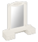 Полка с зеркалом "Ассоль" белое зеркало миниатюра