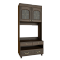 Шкаф-пенал комбинированный со стеклом "Элизабет" вторая миниатюра